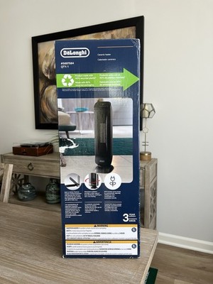 DeLonghi Ceramic Tower Heater Oscillating Space Heater Eco Mode - NEW