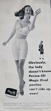 1961 Women's Perma-lift Magic Oval panties girdle bra vintage Fashion ad