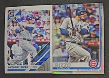 2019 Donruss Optic Anthony Rizzo #187 Carolina Blue White Prizm Topps Chrome 130