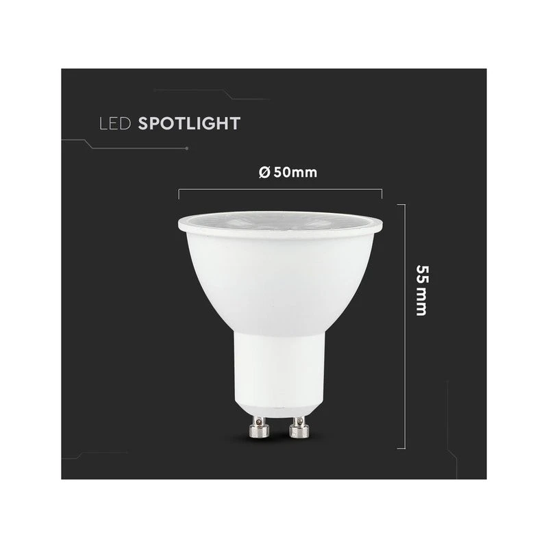 Lampada Led GU10 8W 220V 38 Gradi Caldo 3000K Angolo Stretto SKU-218751 - Immagine 2 di 3