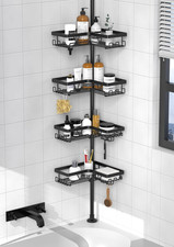 KEGII Corner Shower Caddy Tension Pole - Shower Tension Rod Organizer, Floor to