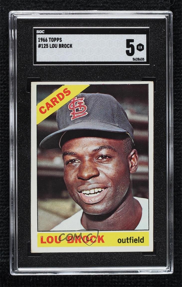 1966 Topps Lou Brock #125 SGC 5 HOF