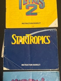 Vintage Nintendo NES Manual Lot - Kirby's Adventure, StarTropics w/ LetterTetris