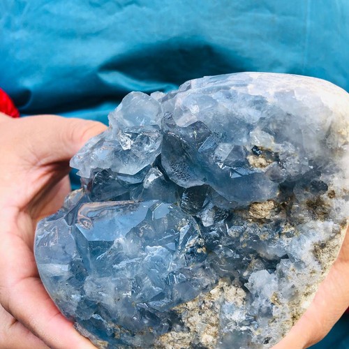 1480+1200G  Top natural blue crystal cave quartz crystal cave mineral specimens - Bild 13 von 20