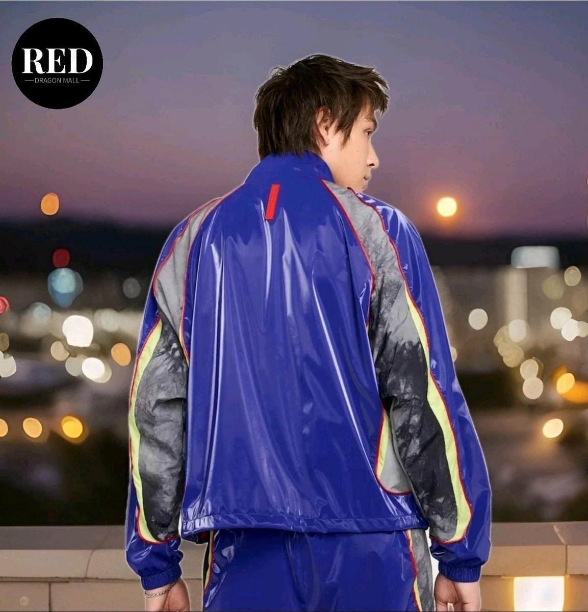 ジャケット・アウター FK199 Rib Collar Track Jacket Needles（ニードルス） ニードルズ フェイクレザートラックジャケット