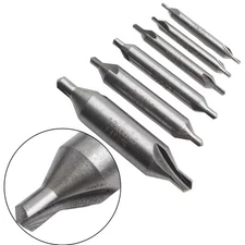 Precision Center Drill Bits Kit 6Pcs Countersink Tools for Metalworking