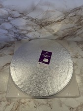 Culpitt 10" Round Silver Cake-Board & Tall White Cake-Box Combo, 10 x 10 x 10