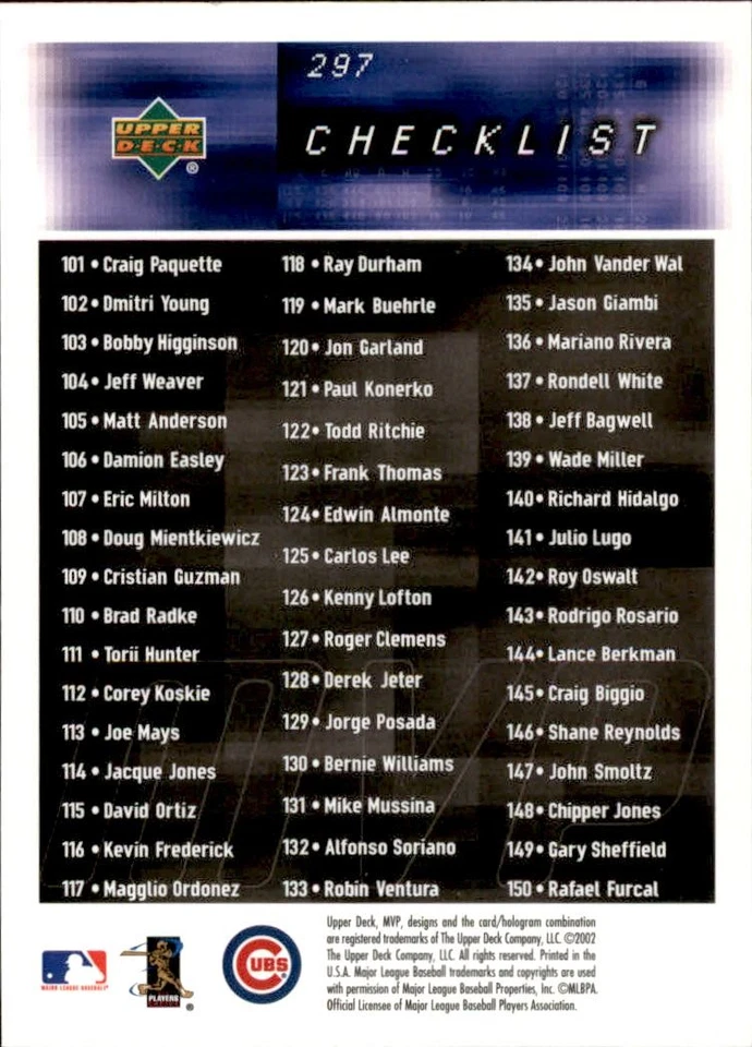 2002 Upper Deck MVP #297 Sammy Sosa - Image 2 of 2