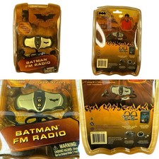 Vtg New Batman Begins Portable FM Radio With Earbuds Belt Clip NIB Rare HTF 2005
