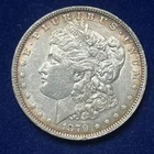 1879-O $ MORGAN, LIGHT GOLDEN BROWN TONING, AU CONDITION, NO PROBLEMS
