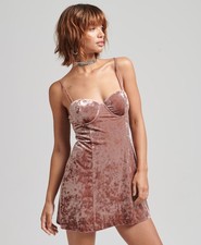 Superdry Womens Velvet Cupped Mini Cami Dress