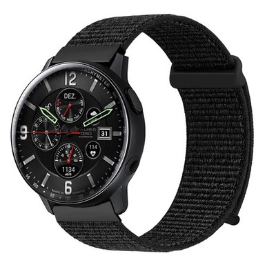 Smartwatch Armband für Samsung Galaxy Watch Active2 40mm Textil Klett Schwarz