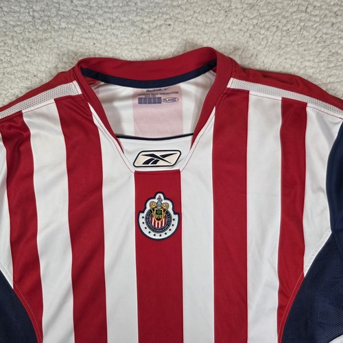 Jersey Chivas Reebok 2005 XXL Soccer Red Striped