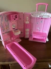 Vintage Barbie 1995 Take Along Travel Luggage Suitcase Pink Roller Mattel
