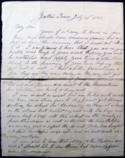1862 IOWA CIVIL WAR MOM GIVES NEWS OF DEATHS & DRAFT ADVICE FOR HER SON