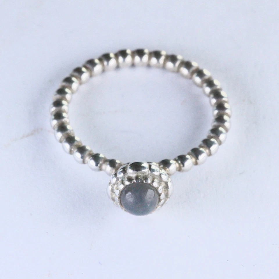 Pandora Sterling Silver Moonstone June Birthday Bloom Ring 190854MSG Size: 56 - Image 3 of 3