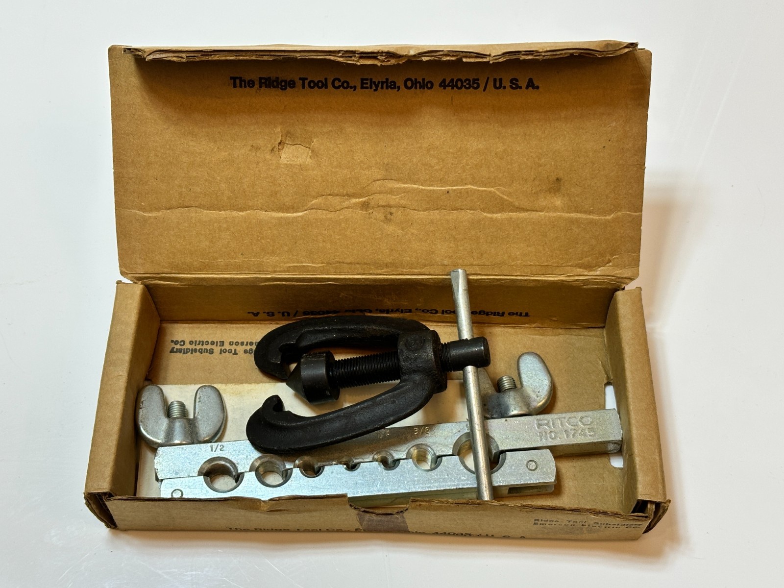 RITCO Pipe & Tubing Tools USA No. 1745 Flaring Tool Kit Set, NEW Old Stock