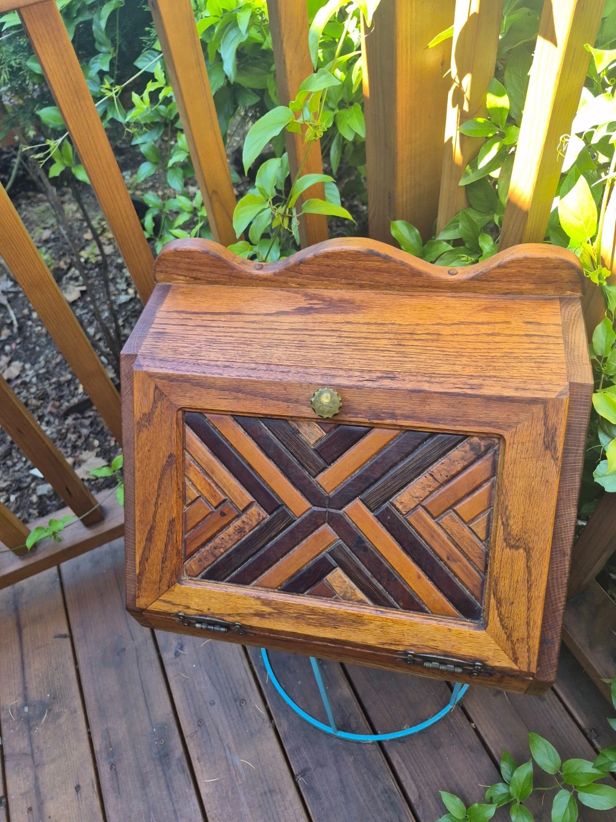 Vintage Wooden Bread Box Farmhouse Brown Wood 1970s Country Farm Rustic
Opens in a new window or tab