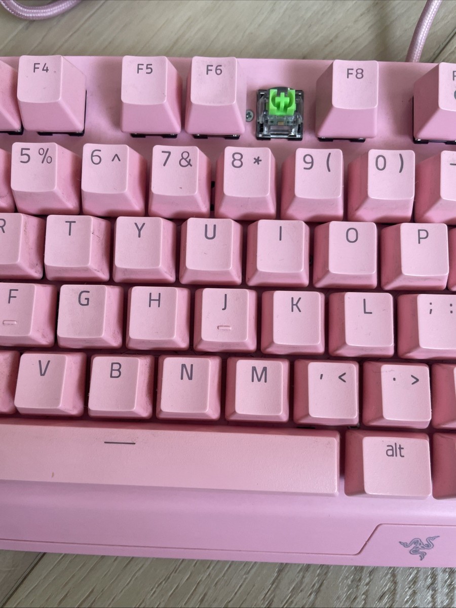 Pink Razer BlackWidow V3 Wired Mechanical Green Switch Keyboard