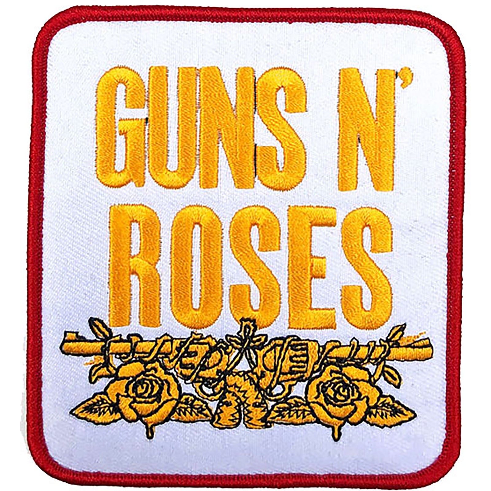 Guns N' Roses Stacked White Iron On Patch NEW OFFICIAL