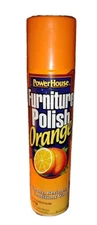 Power House Furniture Polish Spray Orange 10 oz discontinued Slightly Used, Rare