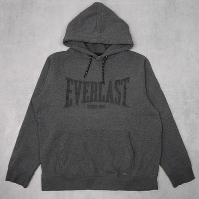 Everlast Hoodie Herren M Grau Regular Fit Streetwear Boxing Tonal Print