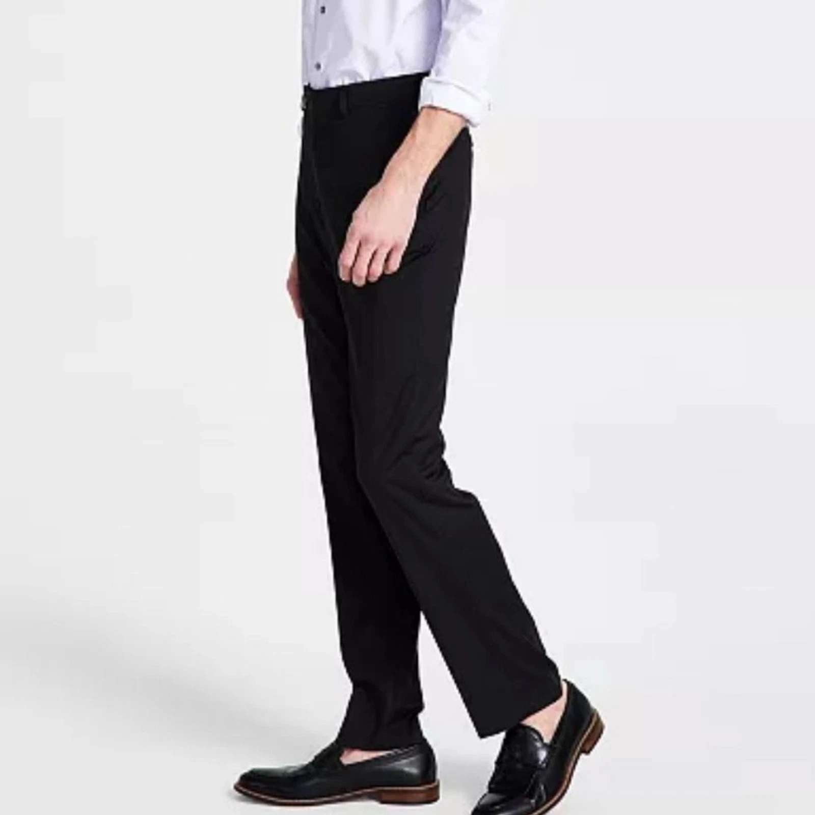 Calvin Klein Men’s Slim Fit Performance Dress Pants Black NEW Tapered Leg 40x30