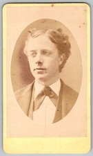 Antique Cdv Circa 1870s Theo. N. Gates Handsome Young Man Suit Westboro Ma