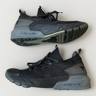 Under Armour Youth Project Rock Training Shoes Kids' Size Y Black Grey  GUC