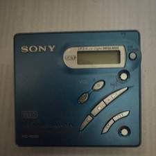 Sony Walkman MZ-R500 MiniDisc Recorder Blue Recording Headphone Jack Portable