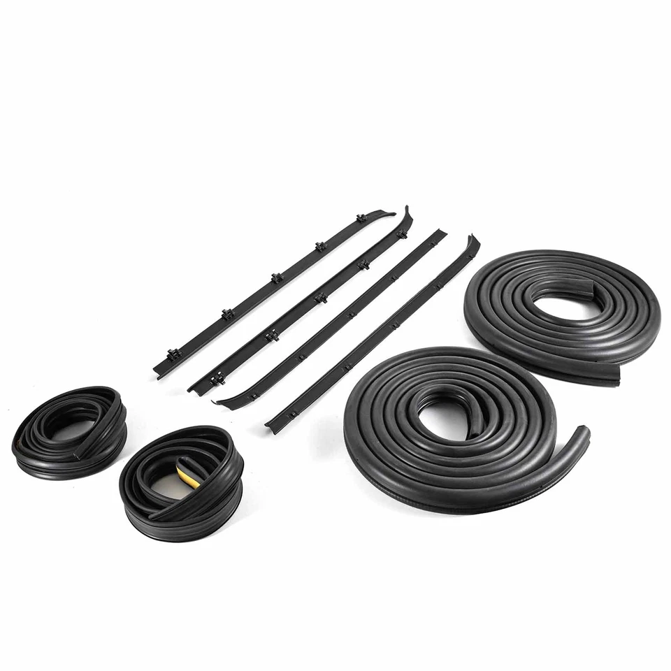 8 peças de vedação de porta janela canal de corrida varredura feltro borracha tira meteorológica para C1500 C2500 - Imagem 2 de 4