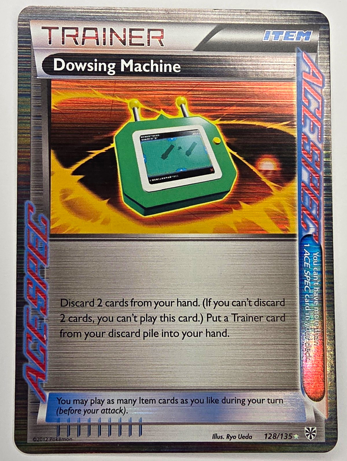 Dowsing Machine 128/135 Rare Ace Plasma Storm Pokemon EN Holofoil NM