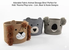 Pillowfort Rope Baskets Lion Koala Bear