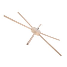 DIY Wooden Mobile Frame - 6-Legs Wooden Baby Crib Hanger Frame - Wind Chime