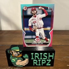 2023 Bowman Draft - Hunter Hollan #BD-59 Aqua & Pink Gradient /199 (RC) Reds