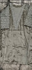 Pakistani Salwar Kameez Cotton silk shampoos fancy Dress Bust 39 medium size