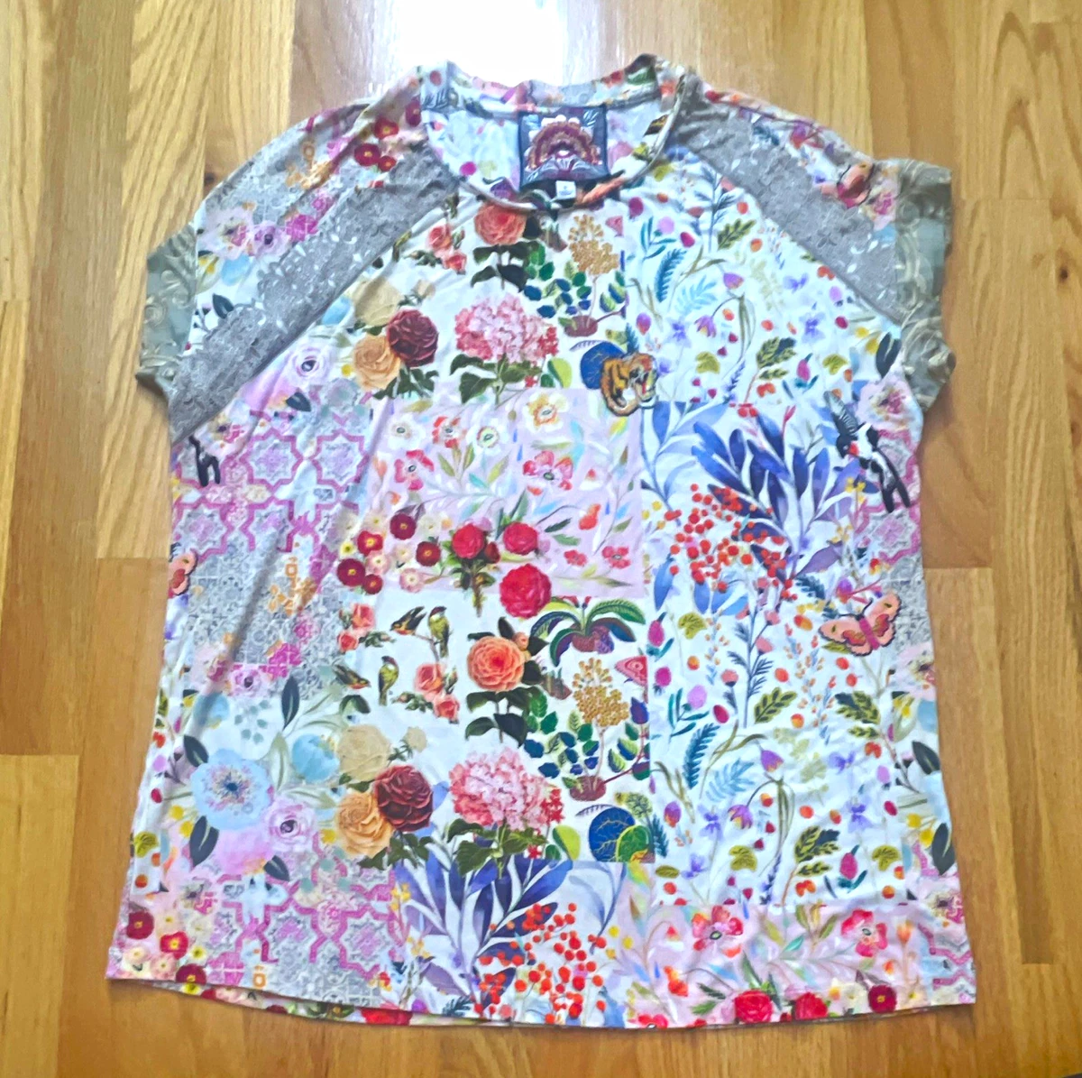 Flower Crew Neck Tops for Women for sale | eBay