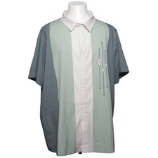 Kurzarmhemd, Größe: 2XL, Grau/Mehrfarbig, Elasthan/Polyester, Herren #9Zt