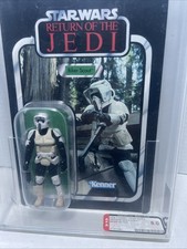 Star Wars Saga Vintage Collection 2006 Biker Scout Figure  AFA 8.0