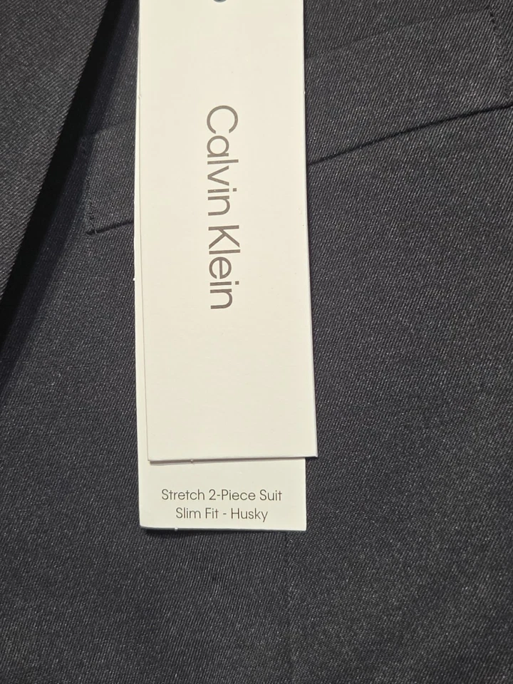 Traje elástico de 2 piezas Calvin Klein para niños - talla 18 negro husky nuevo con etiquetas Foto 3 de 4