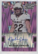 2016 Prizm Collegiate Draft Picks Purple Flash 47/99 Nelson Spruce #135 Auto 2ui