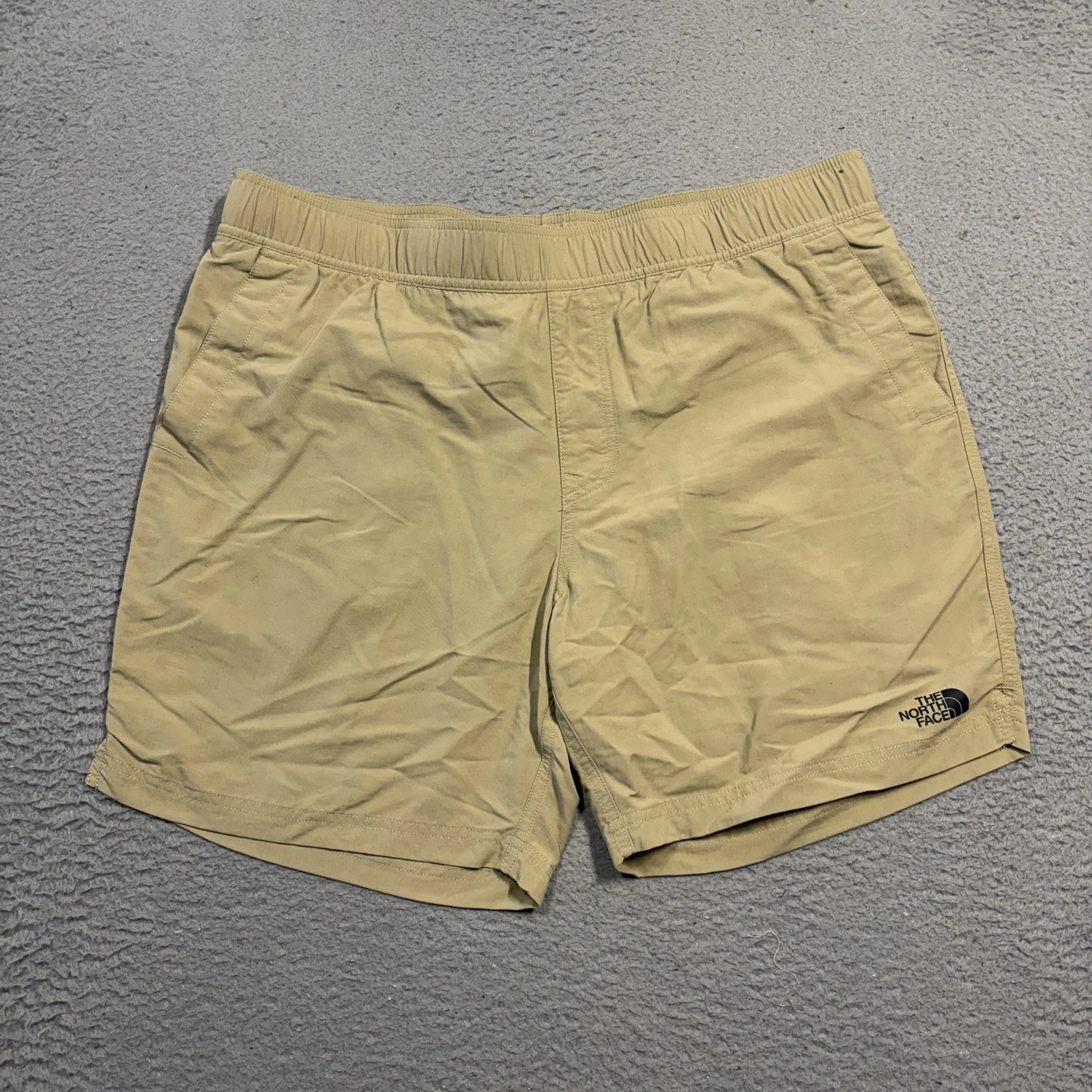 The North Face Shorts Men Large Tan Khaki Beige Flash Dry Lined Lightweight