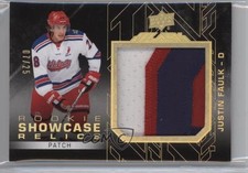 2015 UD Black Rookie Showcase Relics 7/25 Justin Faulk #RSR-JF Jumbo Patch 1j6