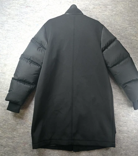 Alexander Wang x H&M Black Neoprene Parka Coat Mens Size S *no hood* image 4