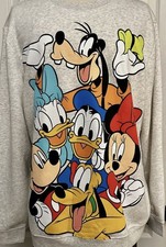 Disney World Parks Mickey And Friends Sweatshirt Grey Pullover M NWT