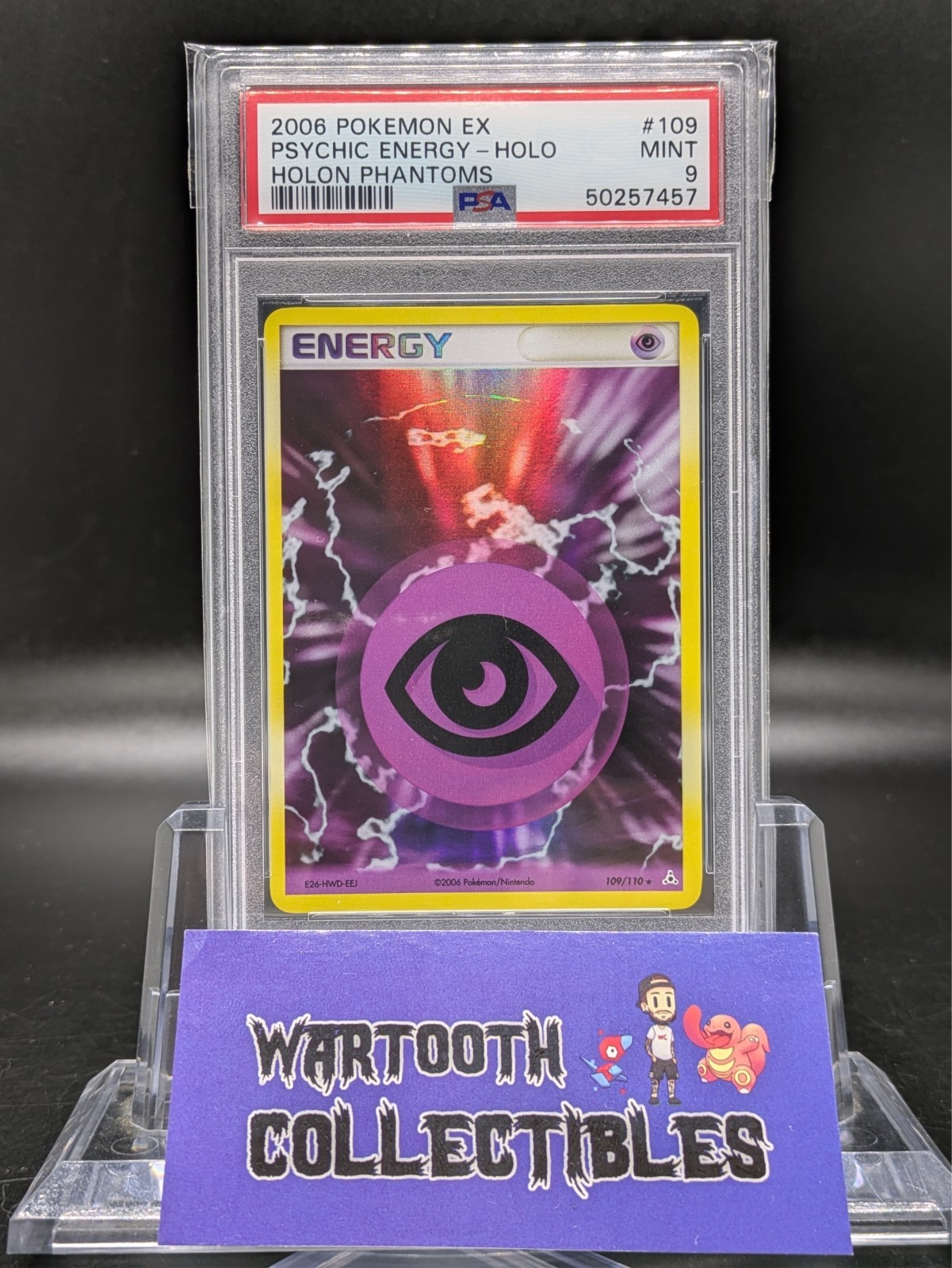2006 POKEMON EX HOLON PHANTOMS PSYCHIC ENERGY #109/110 HOLO RARE PSA 9 MINT