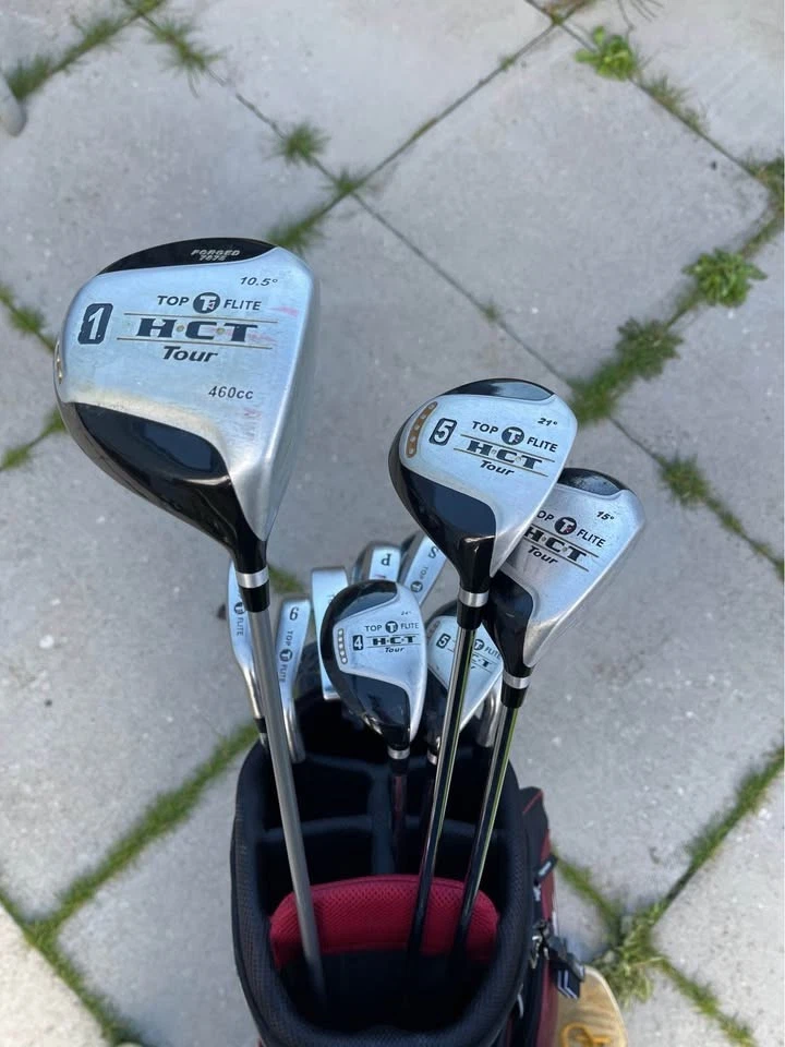 Mens RH Top Flite HCT Tour Full Golf Clubs Set + Callaway Golf Stand Bag - Image 4 of 4