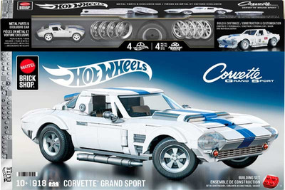 Mattel Brick Shop Hot Wheels Corvette Grand Sport Gebäude Spielzeug Set 918 Teile