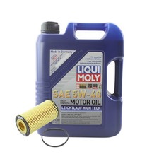 5L Liqui Moly Leichtlauf High Tech 5W-40 Hengst Engine Oil Change Kit for A4 GTI