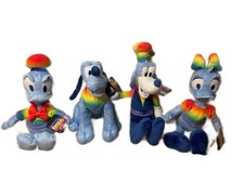 Disney Donald Daisy Pluto Goofy NWT Rainbow Collection Plush set of 4
